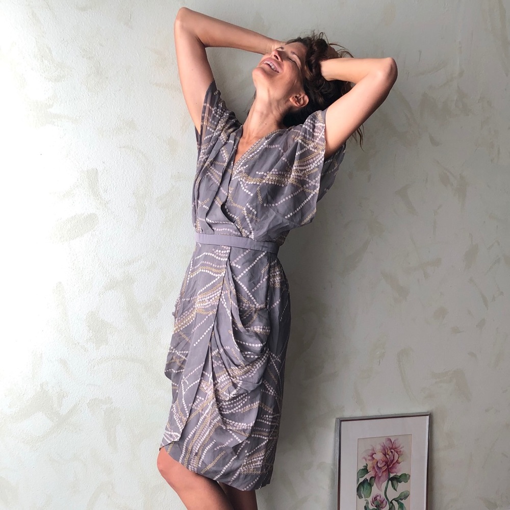 Silk Gray Dress